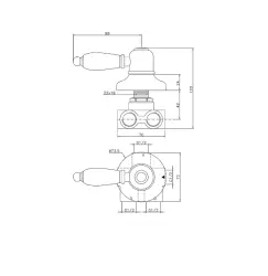 Huber Croisette Deviatore Cromo 1/2 CS00027021