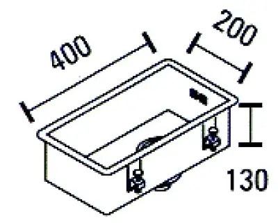 ABK Bingara lavello piccolo in acciaio inossidabile 20x40cm montaggio a filo sottopiano e sopra il piano BIN20FVI