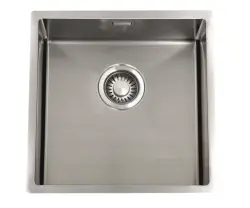 ABK Bingara 40fvi lavello in acciaio inossidabile 40x40cm montaggio a filo sottopiano e sopra il piano BIN40FVI