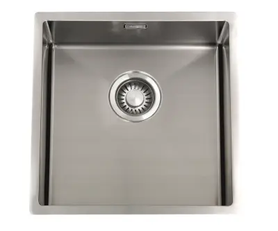 ABK Bingara lavello per disabili in acciaio inossidabile profondo 10cm 40x40cm montaggio a filo sottopiano e sopra il piano  BIN4010FVI