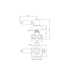 Huber Croisette Deviatore Bronzo 1/2 CS00027027