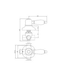 Huber Croisette Deviatore Bronzo 1/2 653.CS01H.BA
