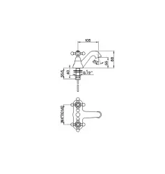 Cisal Arcana Ceramic Miscelatore per lavabo Cromato AC00095021
