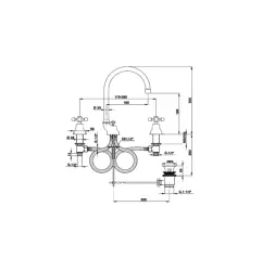 Cisal Arcana Ceramic Miscelatore per lavabo a 3 fori Cromato AC00106021