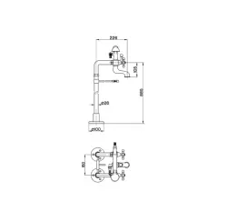 Traduci il seguente testo in italiano: Cisal Arcana Ceramic Pilaar Miscelatore bagno in bronzo AC00420027
