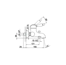 Cisal Arcana Imperatrice Rubinetto per Vasca Rame EM00013026