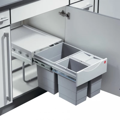 Hailo Tandem S 3 Pattumiera 1x18+2x8,5 litri 1153449232