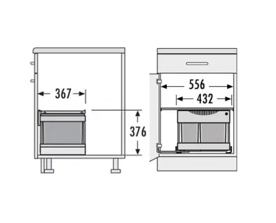 Hailo Tandem S 2 Plus 2 pattumiere 1153449242