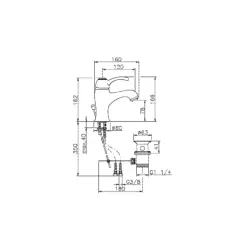 Huber Victorian Miscelatore per lavabo Bronzo VM00051027