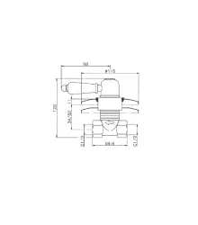 Huber Croisette Rubinetto d'arresto ad incasso Oro CS0003102G