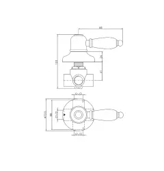 Huber Croisette Deviatore Cromo/Oro 1/2 653.CS01H.CA