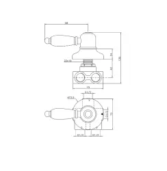 Huber Croisette Deviatore Cromo/Oro 1/2 CS0002707G