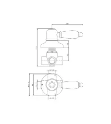 Huber Croisette Deviatore Oro 653.CS01H.AG