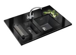 Franke Sirius 2 S2D 110.16 lavello in plastica nero 16x41cm sottotop 125.0252.231