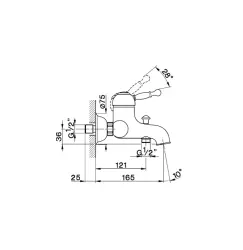 Cisal Arcana Royal Miscelatore per vasca da bagno in cromo AY00013021