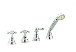 Cisal Arcana Ceramic 4-hole rubinetto per vasca da bagno con montaggio sul bordo del bagno Oro AC00029024.