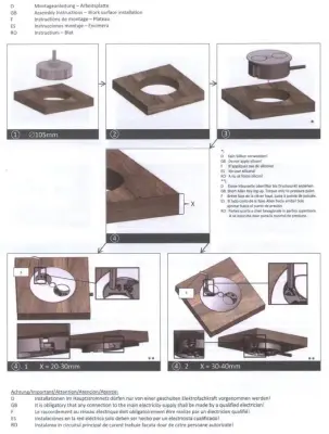 Bachmann Twist Presa da cucina ad incasso in acciaio inossidabile a 2 spine 008749