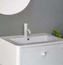 Waterevolution Flow Rubinetto per lavabo bianco opaco T110BR