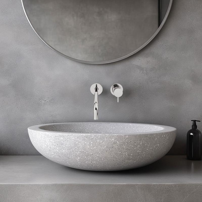 Rubinetto lavabo da incasso Watervolution Flow cromato con bocca 25 cm T116B01-25