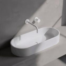 Waterevolution Flow Miscelatore ad incasso per lavabo bianco opaco con beccuccio da 25cm T116BBR-25