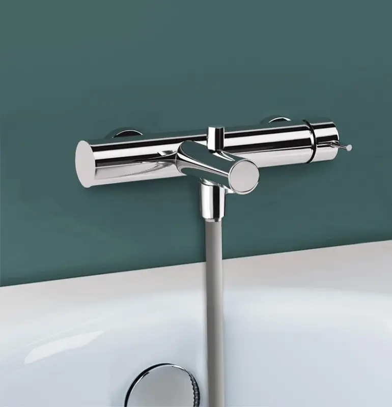 Waterevolution Flow miscelatore vasca con set doccia mano cromato T13001
