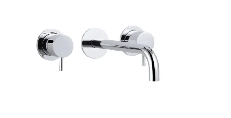 Waterevolution Flow Rubinetto lavabo da incasso a 3 fori cromato con bocca 25 cm T1163F01-25