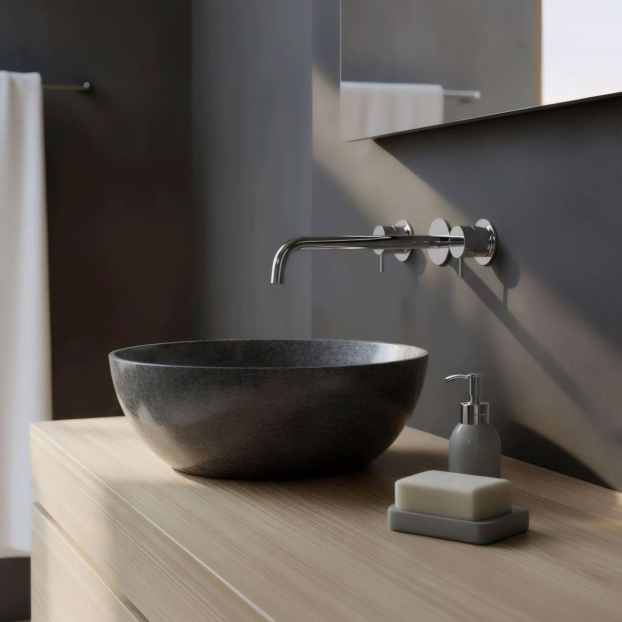 Waterevolution Flow Miscelatore per lavabo a 3 fori ad incasso con beccuccio da 25 cm Cromo 1208511212