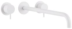 Waterevolution Flow Miscelatore per lavabo a 3 fori bianco opaco con beccuccio 25 T1163FBR-25