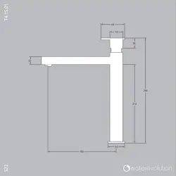 Waterevolution S22 Miscelatore alto per lavabo con scarico in acciaio inossidabile T415IE