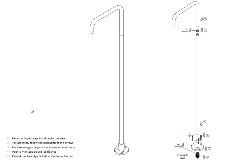 Waterevolution Flow Rubinetto lavabo indipendente Bocca cromata T1.676.01