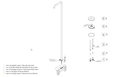 Waterevolution Flow doccia per piscina colonna doccia solo acqua fredda acciaio inossidabile spazzolato T145IE