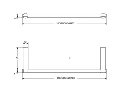 Waterevolution S22 porta asciugamani 60 cm in acciaio inossidabile A413IE