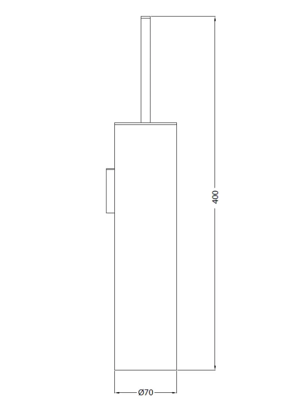 Waterevolution Set di scopini per WC Deep da parete in acciaio inox A241IE