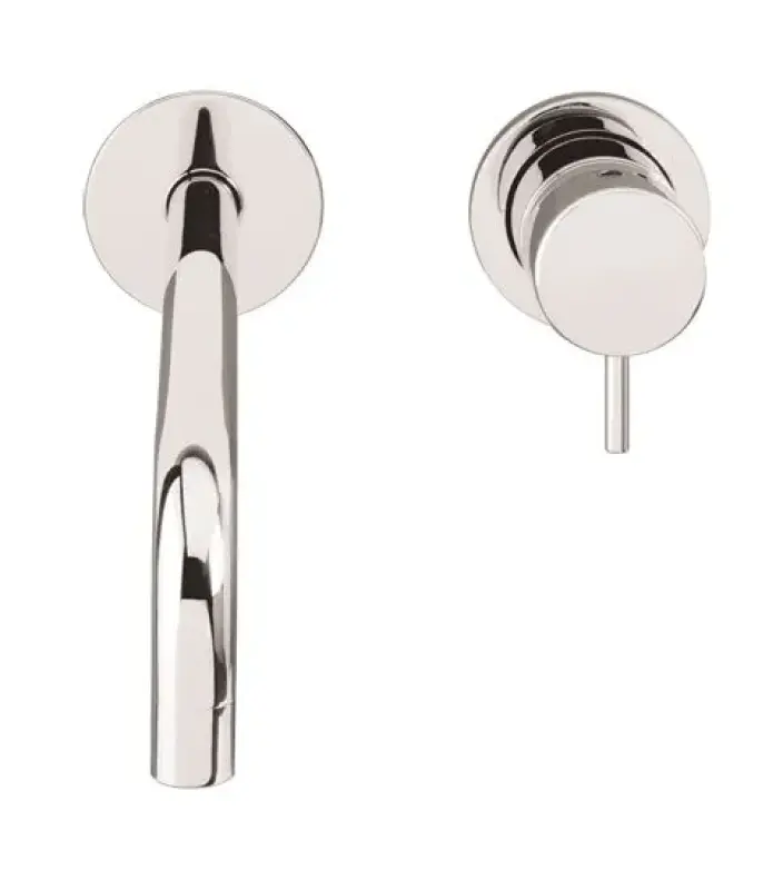 Rubinetto lavabo da incasso Watervolution Flow bianco opaco con bocca 21 cm T116BBR-21
