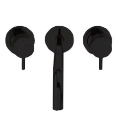 Waterevolution Flow Miscelatore per lavabo a 3 fori ad incasso nero opaco con beccuccio da 21 T1163FPR-21