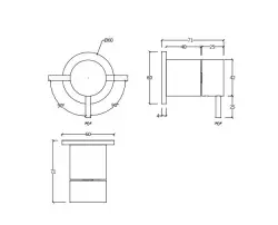 Waterevolution Flow Deviatore ad incasso a 2 vie rosetta rotonda Cromo T1482S01
