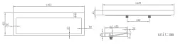 Lavabo Solid-S Quatra in solid surface opaco bianco senza foro per rubinetto 140 x 45,5 x 8 cm 1208852752.
