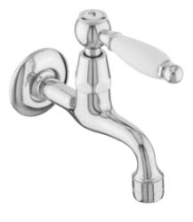 Rubinetto da parete classico PB con maniglia bianca acqua fredda cromo 1208853472