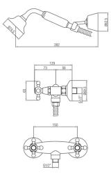 PB rubinetto classico set doccia con manopole a stella incluso doccetta acciaio inox 1208855292