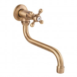 Rubinetto da parete classico PB con manopola forte, acqua fredda e beccuccio lungo in bronzo 1208855632.