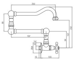 PB rubinetto da parete a incasso classico con manopola resistente all'acqua fredda e beccuccio girevole lungo cromato 1208855712.