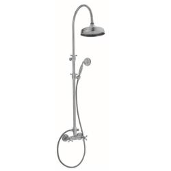 PB Classic Set doccia a parete con manopole a stella soffione a pioggia e colonna doccia telescopica bronzo 1208855902