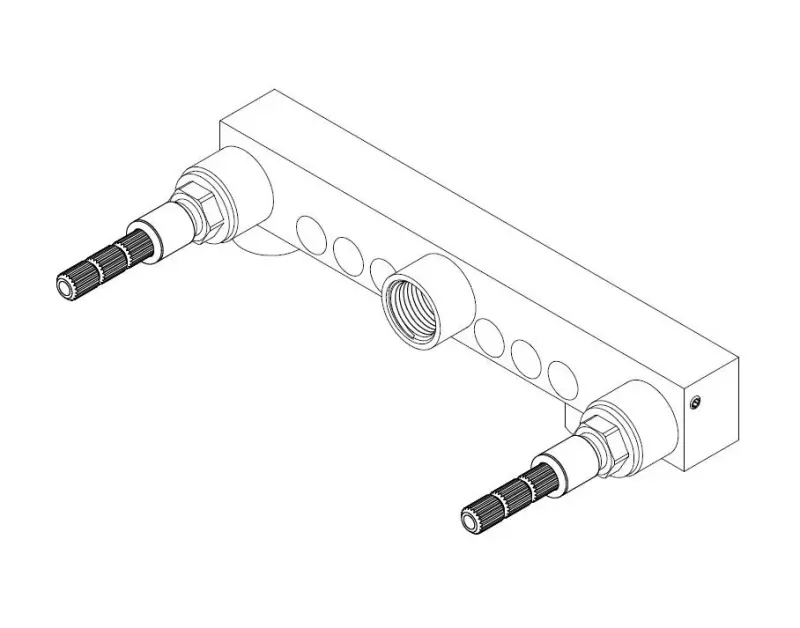 Waterevolution Cruz Miscelatore per lavabo ad incasso a 3 fori nero opaco con beccuccio da 15cm 1208916582