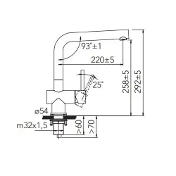 CARESSI Chrome Miscelatore monocomando da cucina cromato CA108CH ECO 1208920641