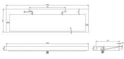 Lavabo Solid-S Quatra in solid surface bianco opaco senza foro per rubinetto 160 x 45,5 x 8 cm 1208920888.