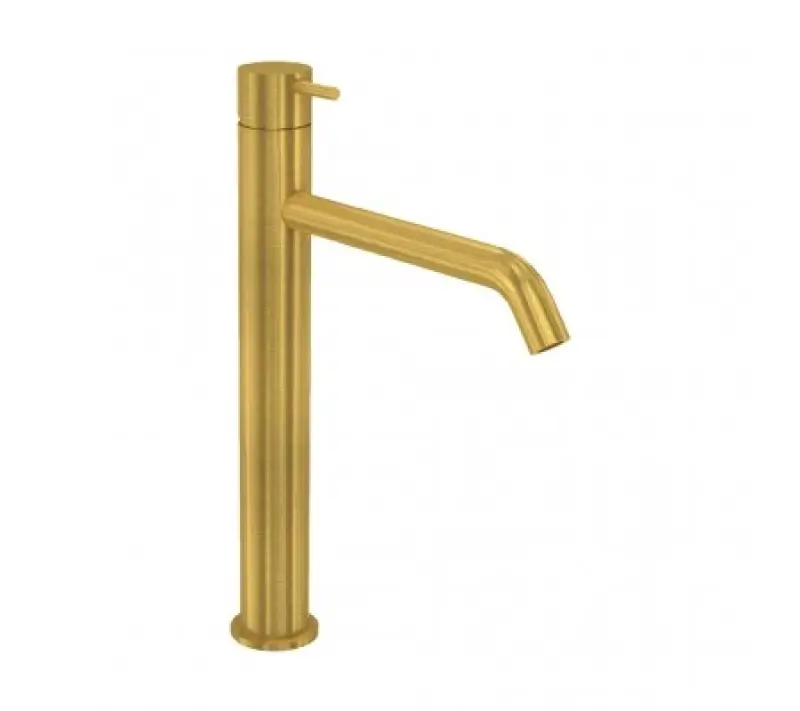 Waterevolution Flow rubinetto lavabo per lavabi in ottone spazzolato T115LE