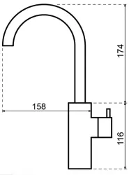 Waterevolution Flow Miscelatore per lavabo modello alto PVD rame spazzolato T1121FUCPE