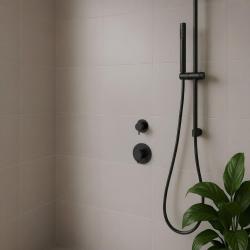 Waterevolution Flow Miscelatore termostatico ad incasso per doccia con 1 deviatore nero opaco 1208920978