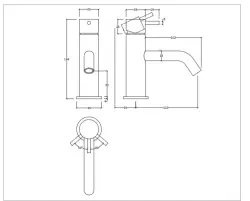 Rubinetto da lavabo Waterevolution Flow PVD light gold T1101AWGE