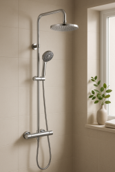 DEMM Shower combinazione doccia termostato con doccia a pioggia cromata 1208946965